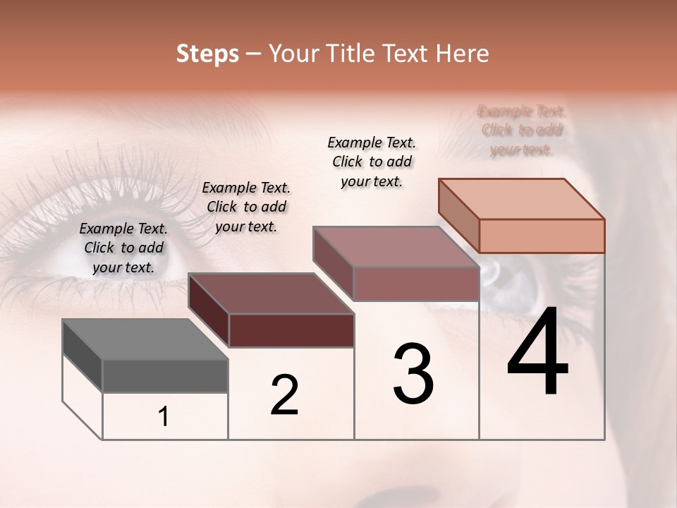 A Woman's Blue Eyes With Long Eyelashes PowerPoint Template