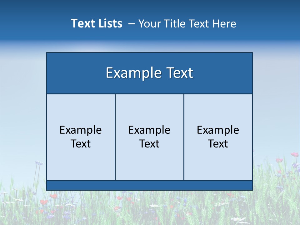 A Field Of Flowers With A Blue Sky In The Background PowerPoint Template