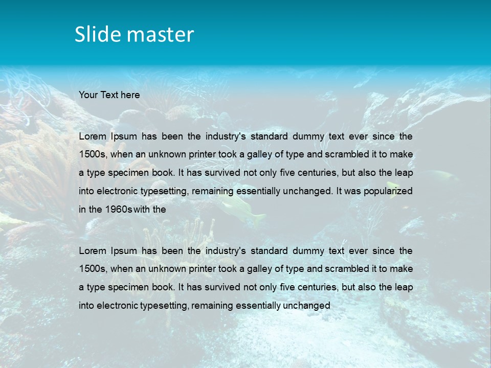 Scenery Yucatan Swimming PowerPoint Template