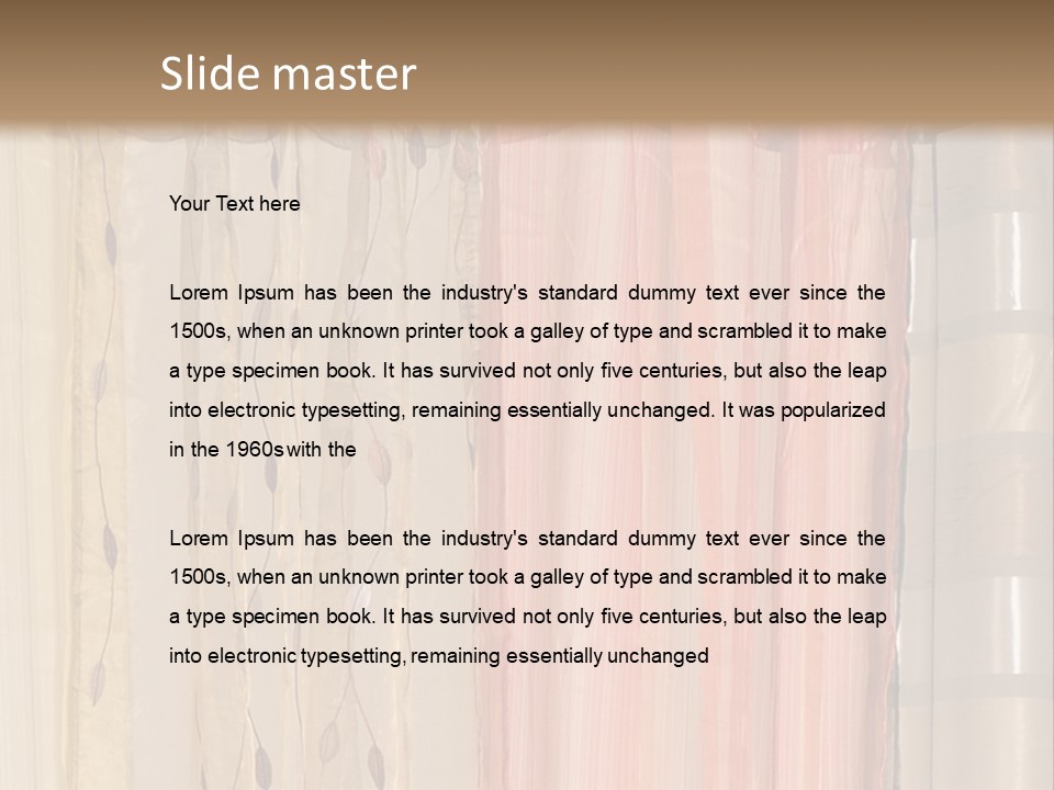 Colorful Textile Tall PowerPoint Template