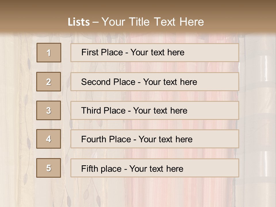 Colorful Textile Tall PowerPoint Template