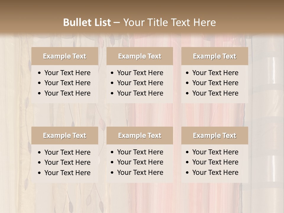 Colorful Textile Tall PowerPoint Template
