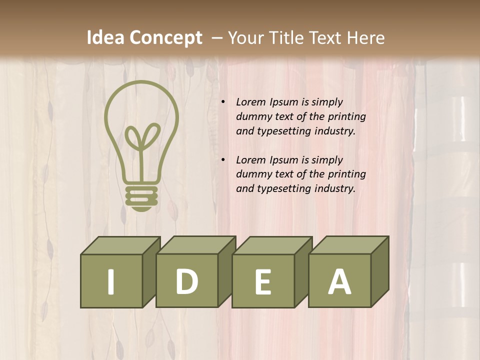 Colorful Textile Tall PowerPoint Template