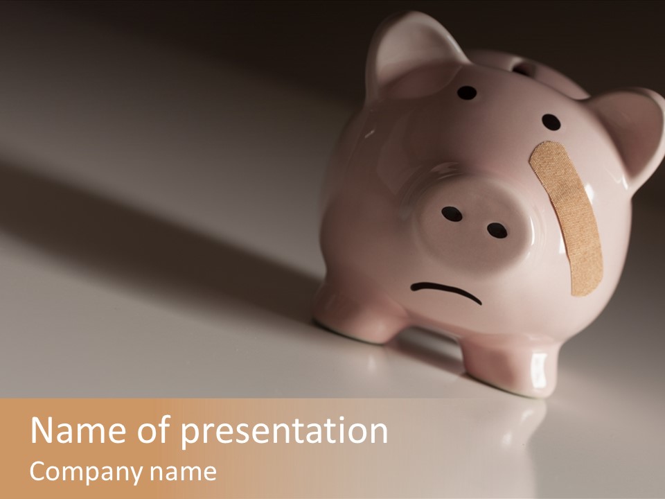 Recession Unhappy Pink PowerPoint Template
