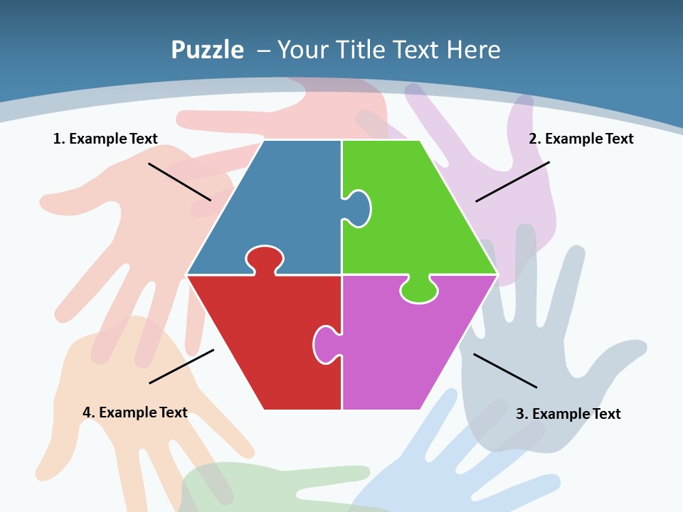 Violet Green Symbol PowerPoint Template