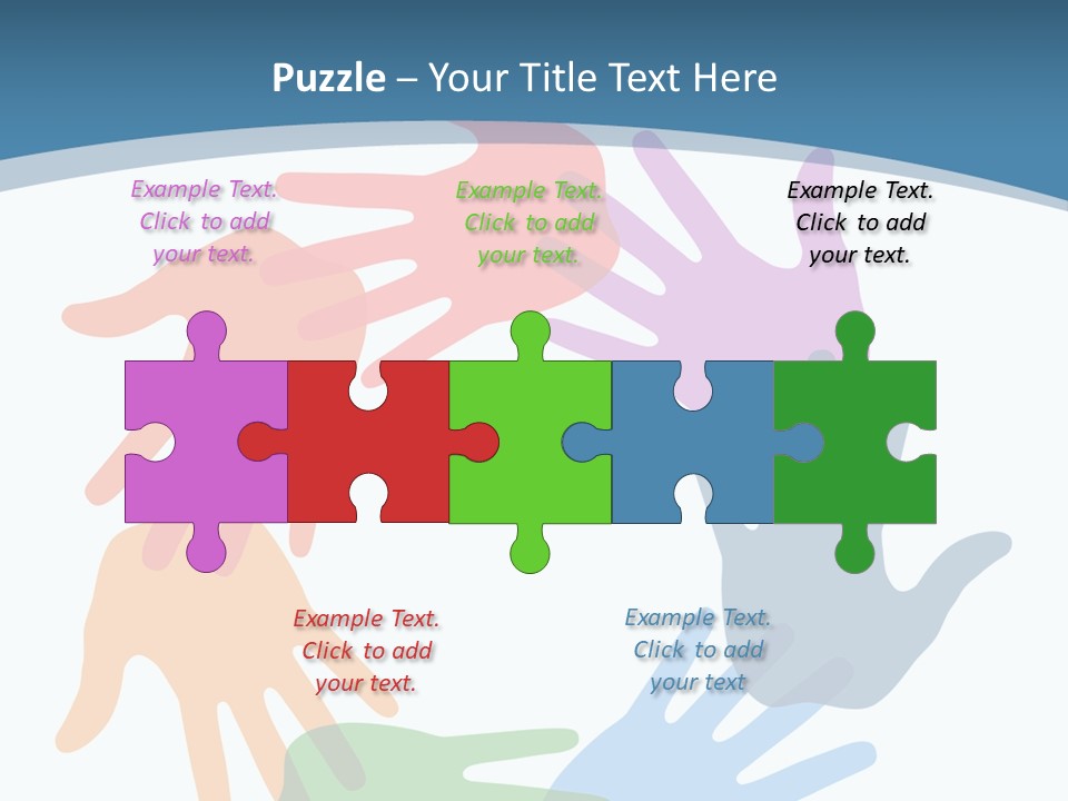 Violet Green Symbol PowerPoint Template