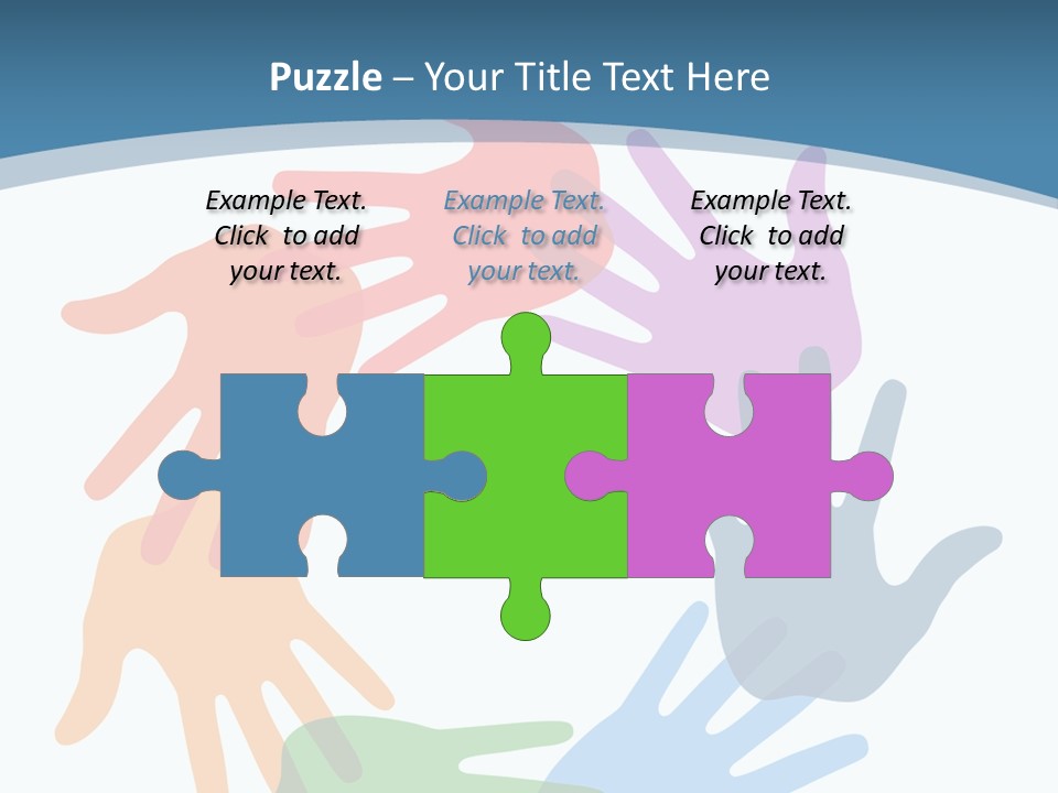 Violet Green Symbol PowerPoint Template