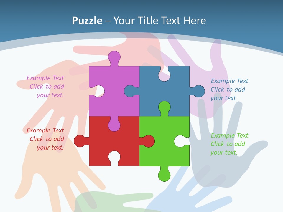 Violet Green Symbol PowerPoint Template