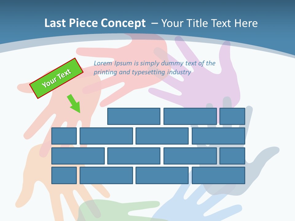 Violet Green Symbol PowerPoint Template