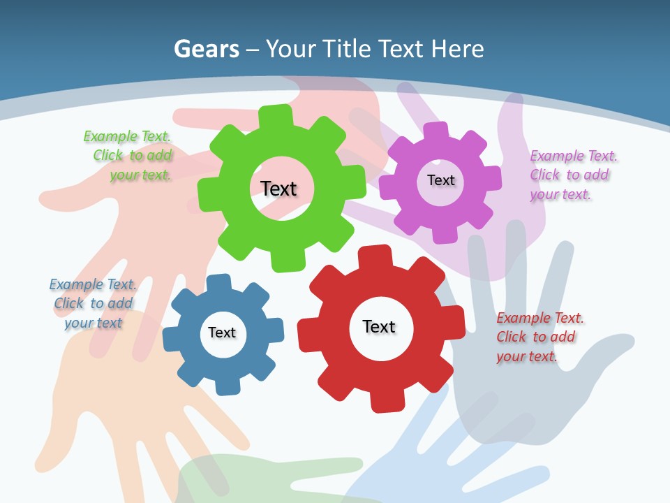 Violet Green Symbol PowerPoint Template