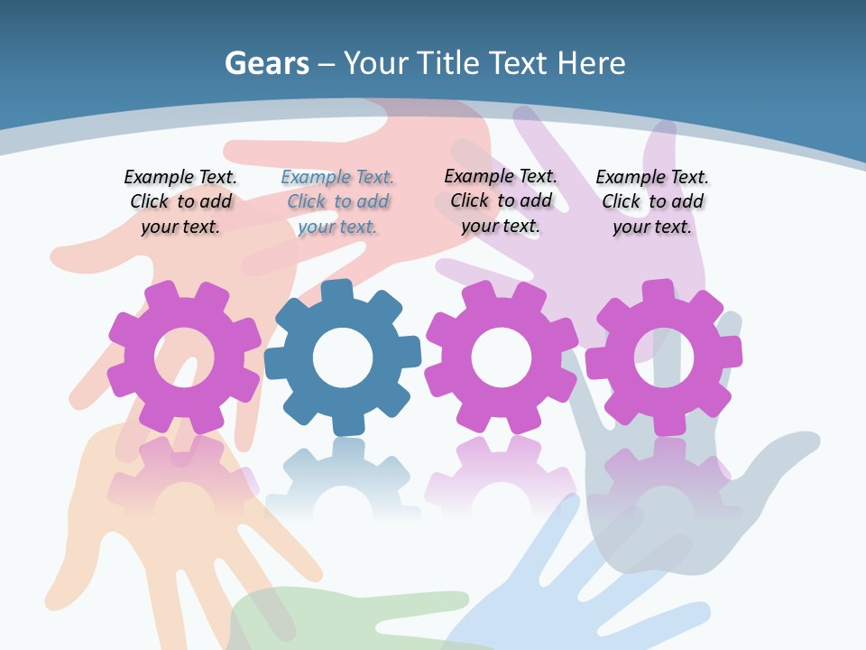 Violet Green Symbol PowerPoint Template