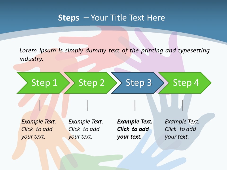 Violet Green Symbol PowerPoint Template