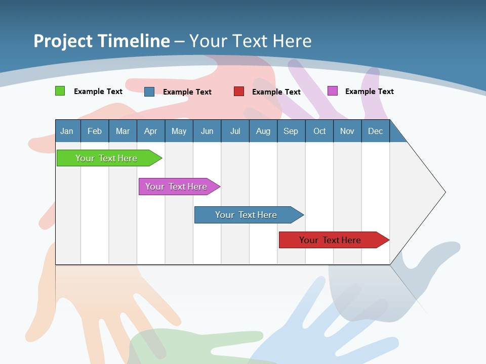 Violet Green Symbol PowerPoint Template