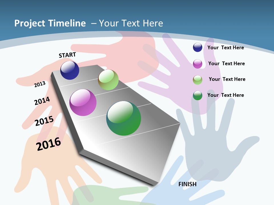 Violet Green Symbol PowerPoint Template