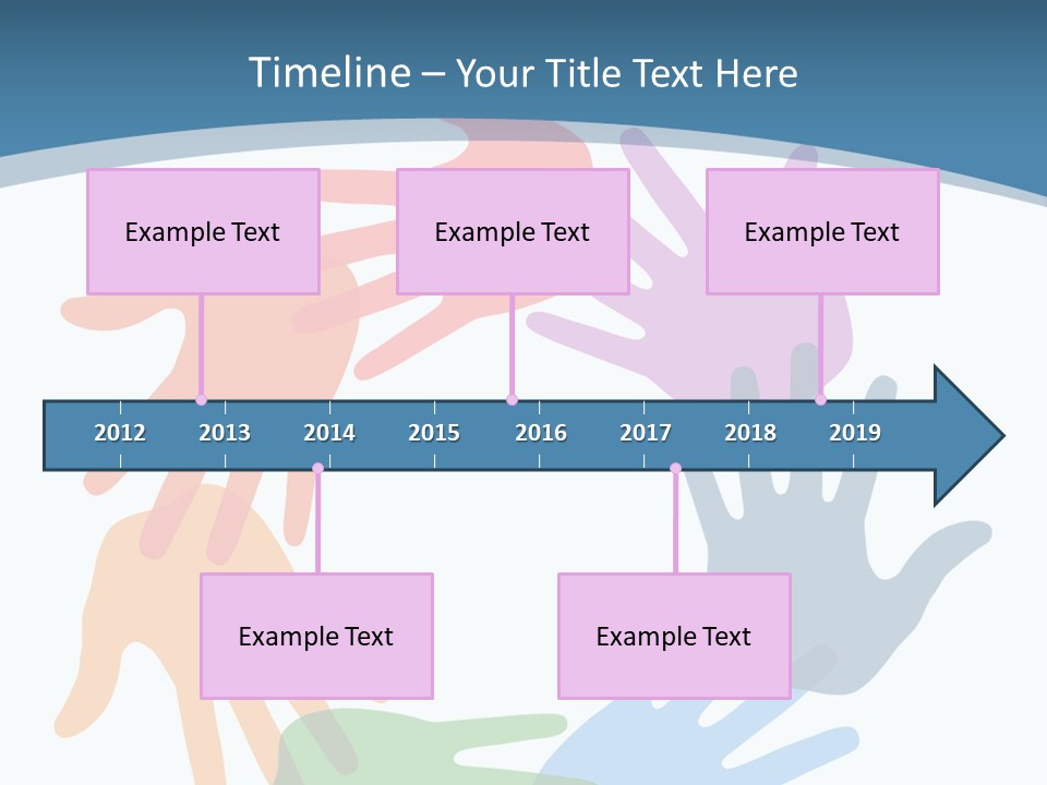Violet Green Symbol PowerPoint Template