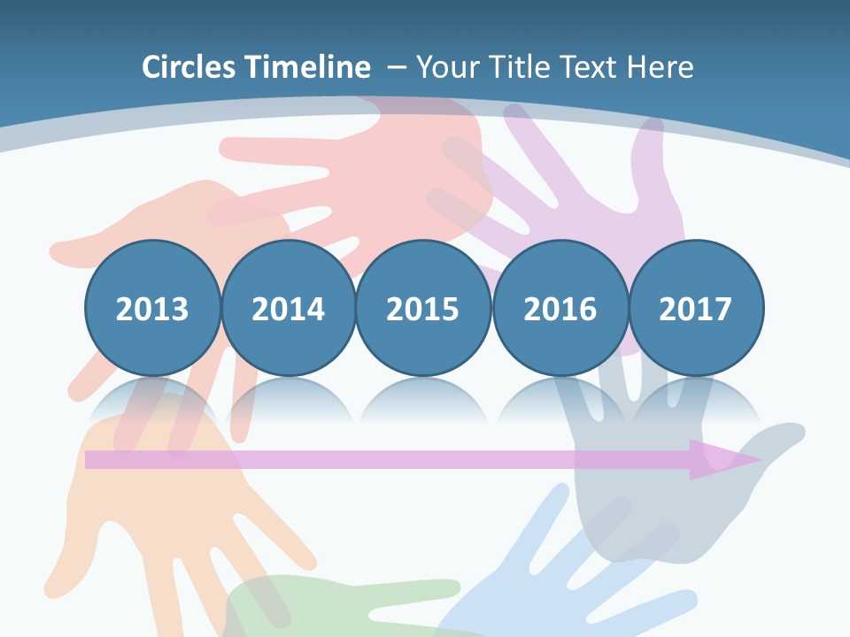 Violet Green Symbol PowerPoint Template