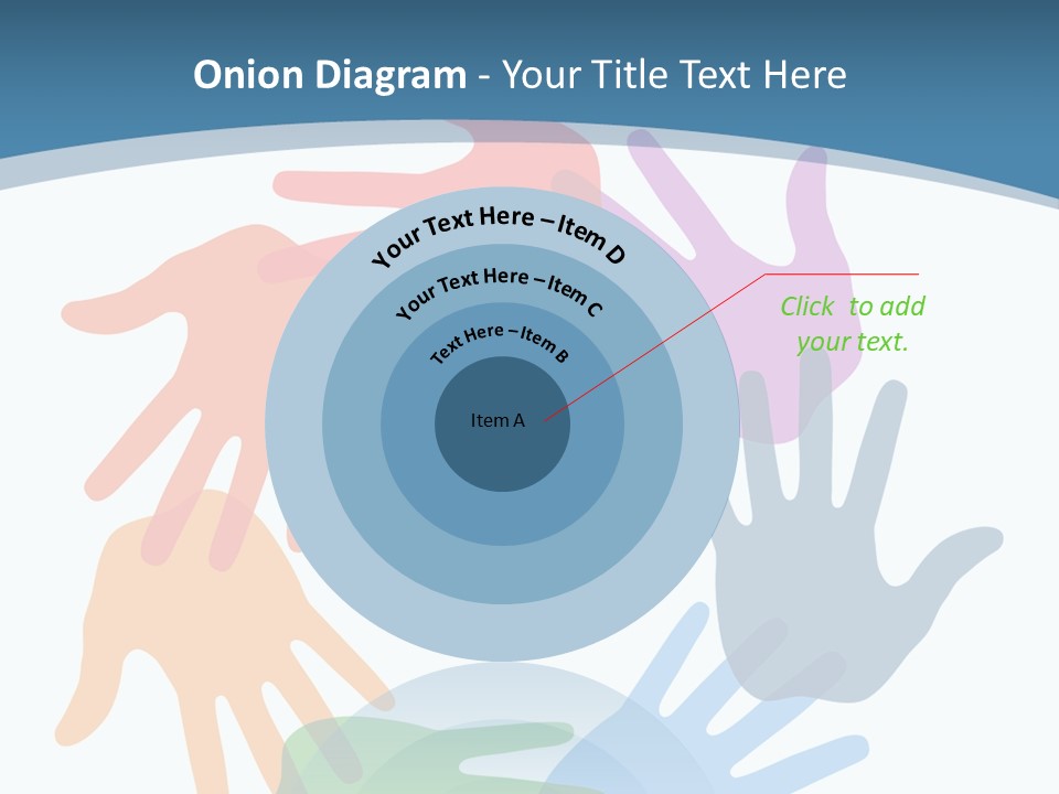 Violet Green Symbol PowerPoint Template