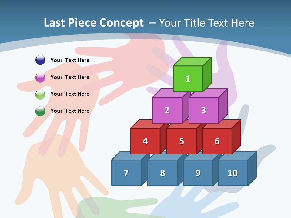 Violet Green Symbol PowerPoint Template
