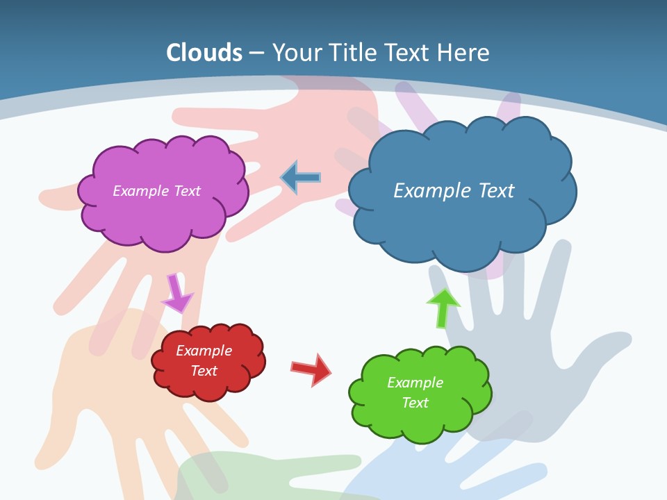 Violet Green Symbol PowerPoint Template