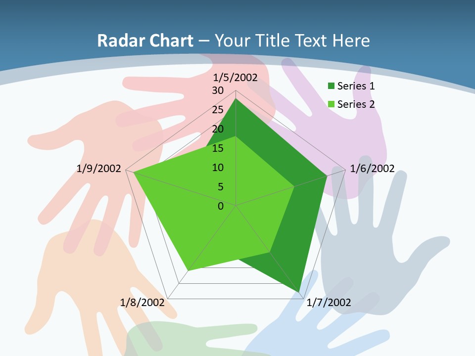 Violet Green Symbol PowerPoint Template