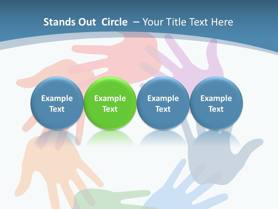 Violet Green Symbol PowerPoint Template