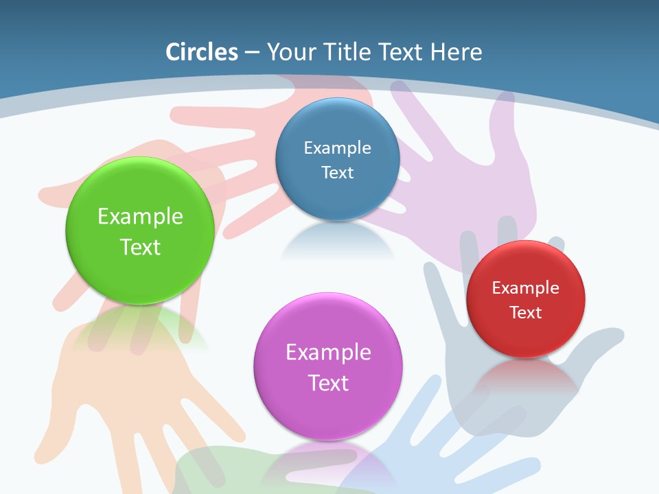 Violet Green Symbol PowerPoint Template