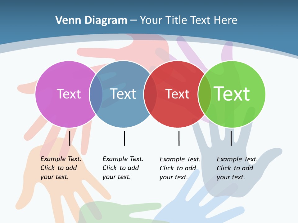 Violet Green Symbol PowerPoint Template