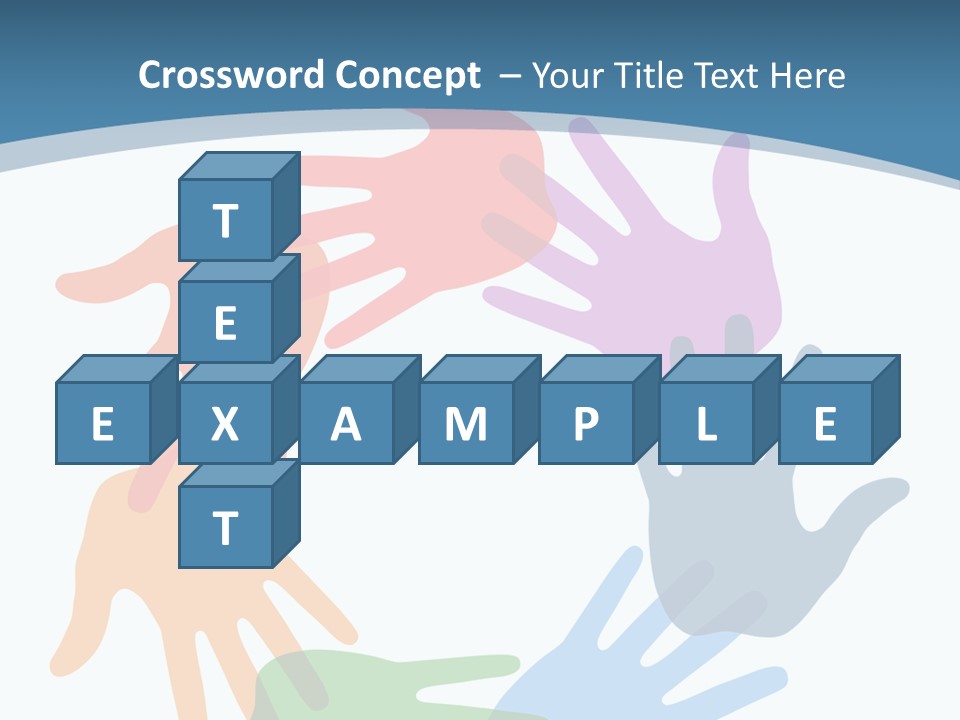 Violet Green Symbol PowerPoint Template