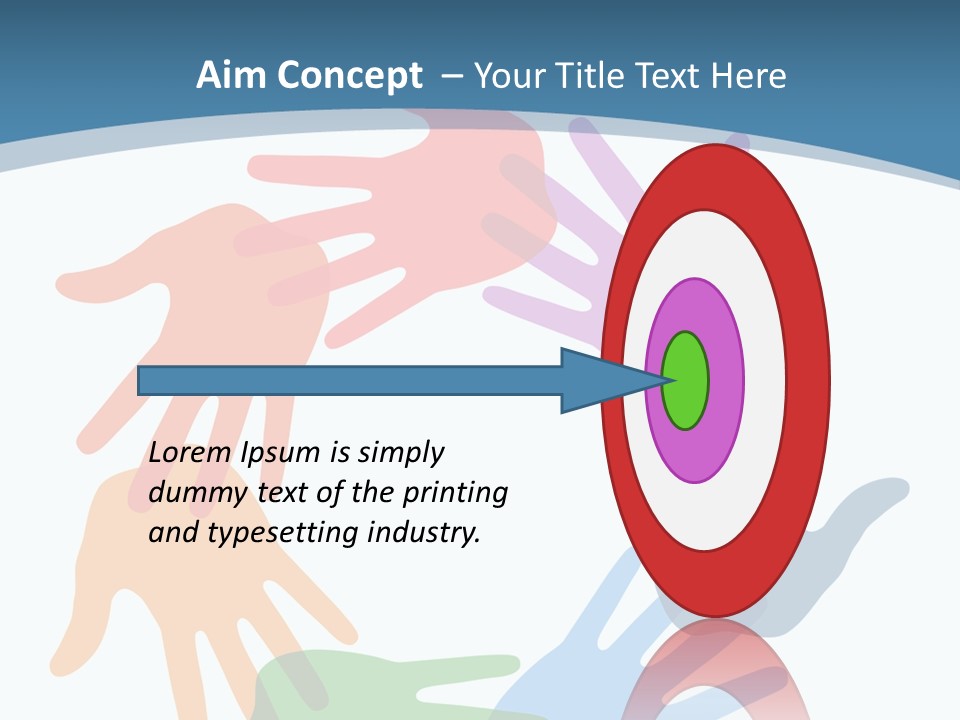 Violet Green Symbol PowerPoint Template