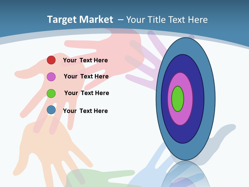 Violet Green Symbol PowerPoint Template