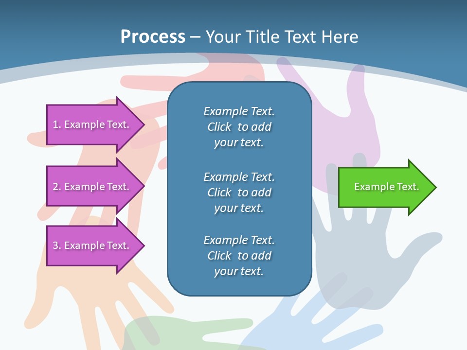 Violet Green Symbol PowerPoint Template