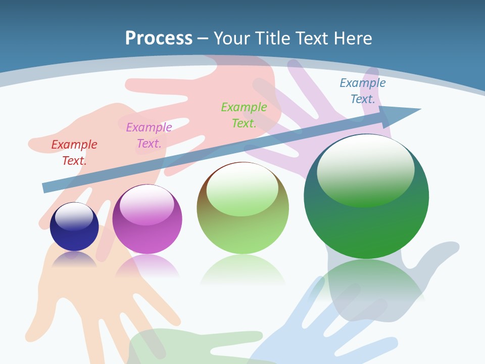 Violet Green Symbol PowerPoint Template