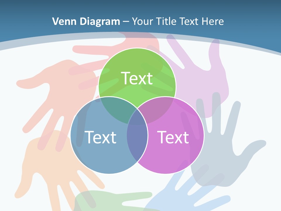 Violet Green Symbol PowerPoint Template