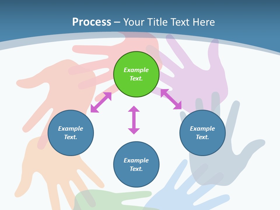 Violet Green Symbol PowerPoint Template