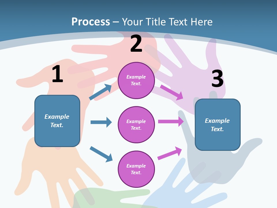Violet Green Symbol PowerPoint Template