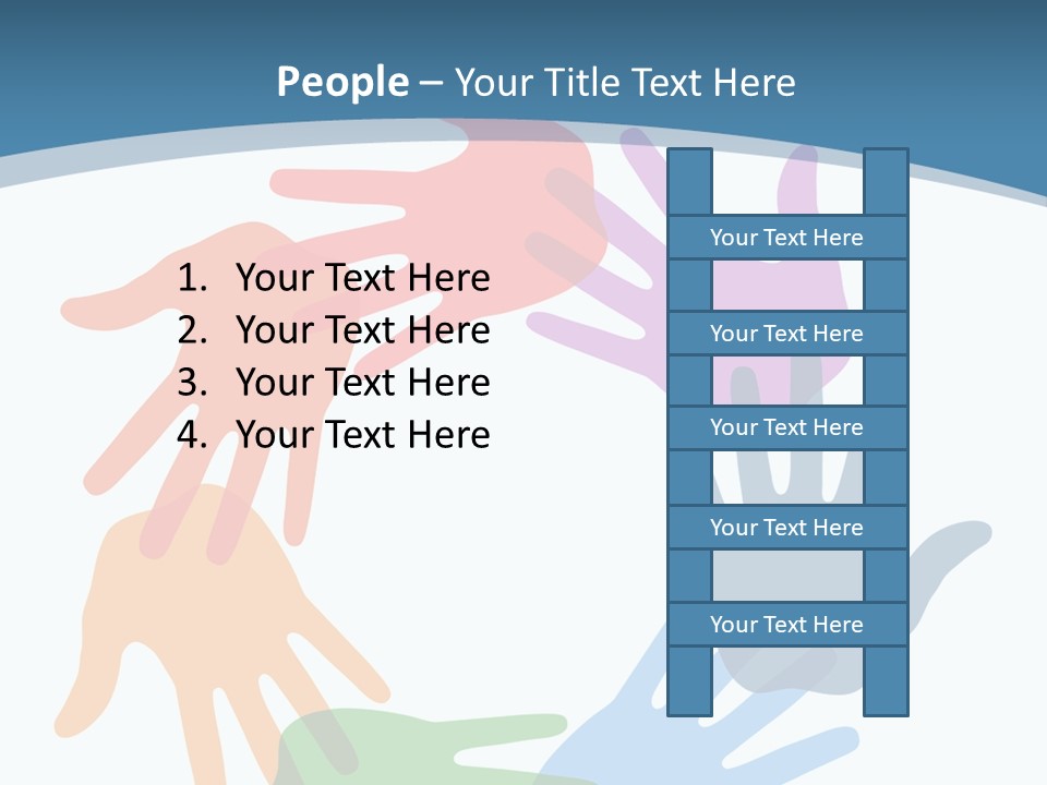Violet Green Symbol PowerPoint Template