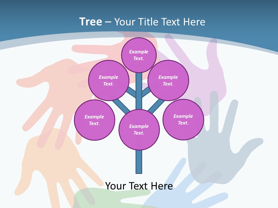 Violet Green Symbol PowerPoint Template