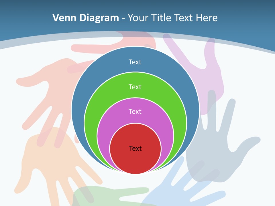 Violet Green Symbol PowerPoint Template