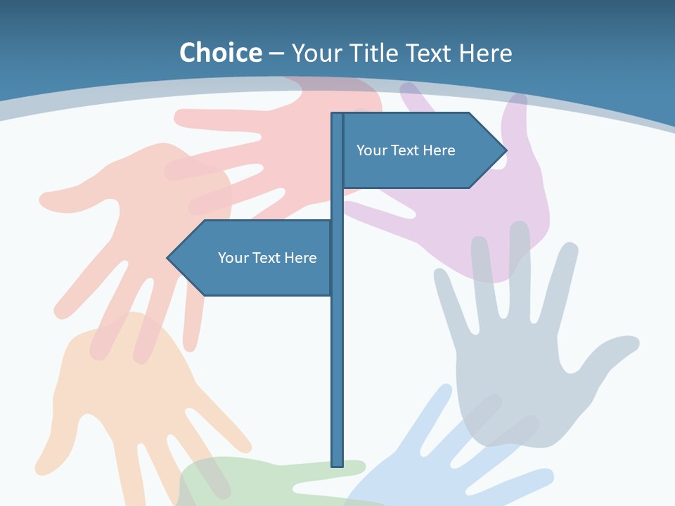 Violet Green Symbol PowerPoint Template