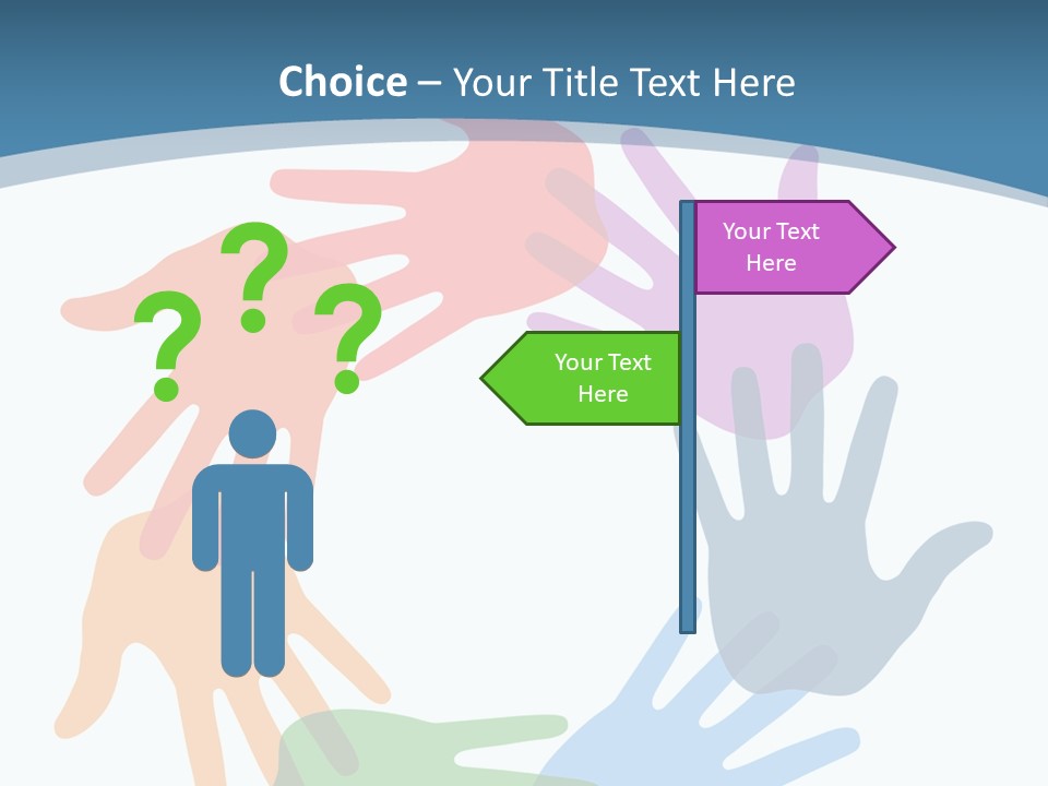 Violet Green Symbol PowerPoint Template