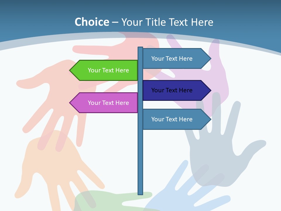 Violet Green Symbol PowerPoint Template