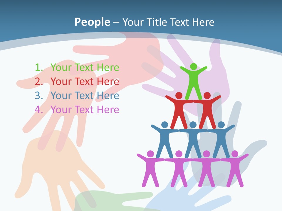 Violet Green Symbol PowerPoint Template