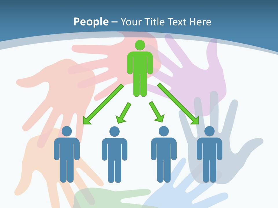 Violet Green Symbol PowerPoint Template