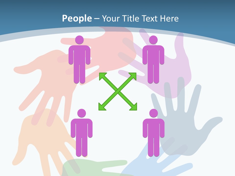 Violet Green Symbol PowerPoint Template