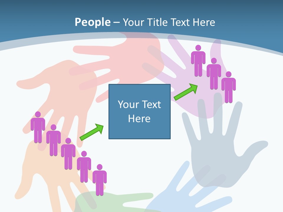 Violet Green Symbol PowerPoint Template
