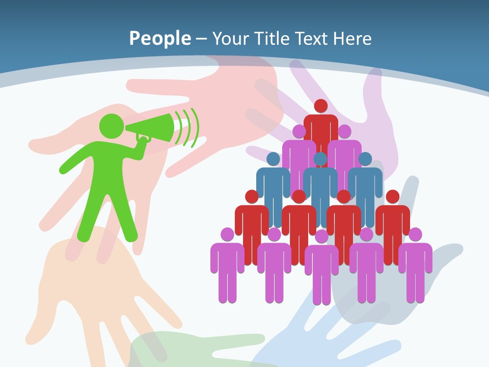 Violet Green Symbol PowerPoint Template