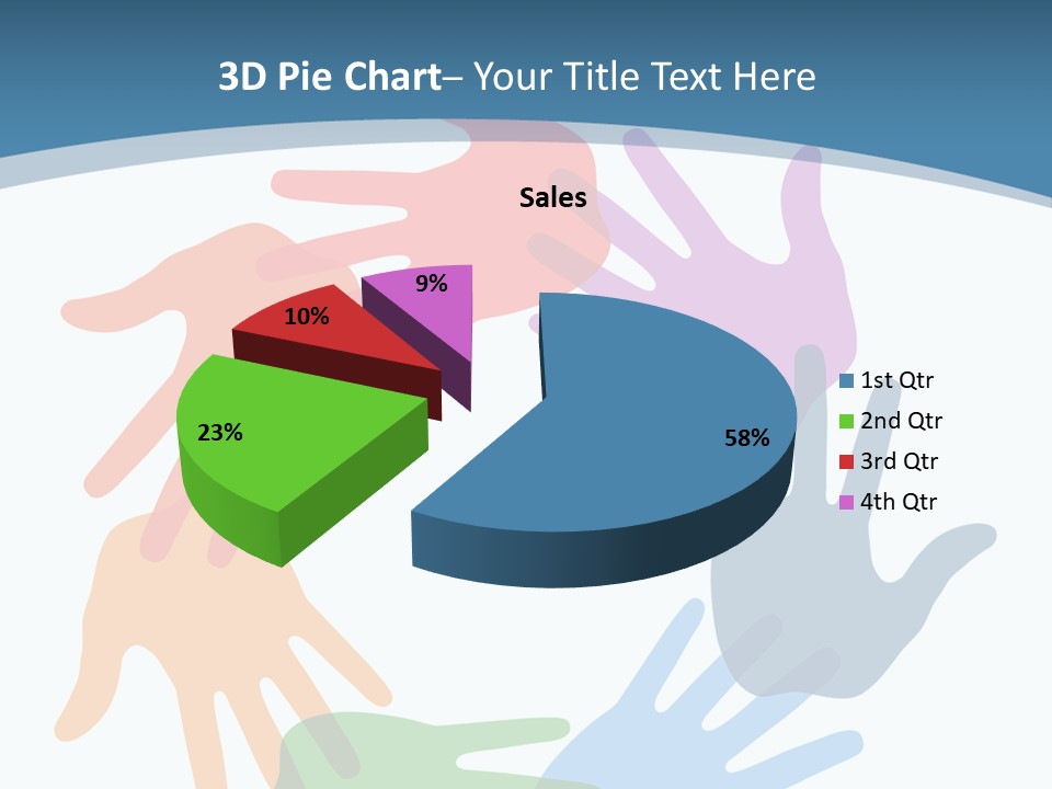 Violet Green Symbol PowerPoint Template