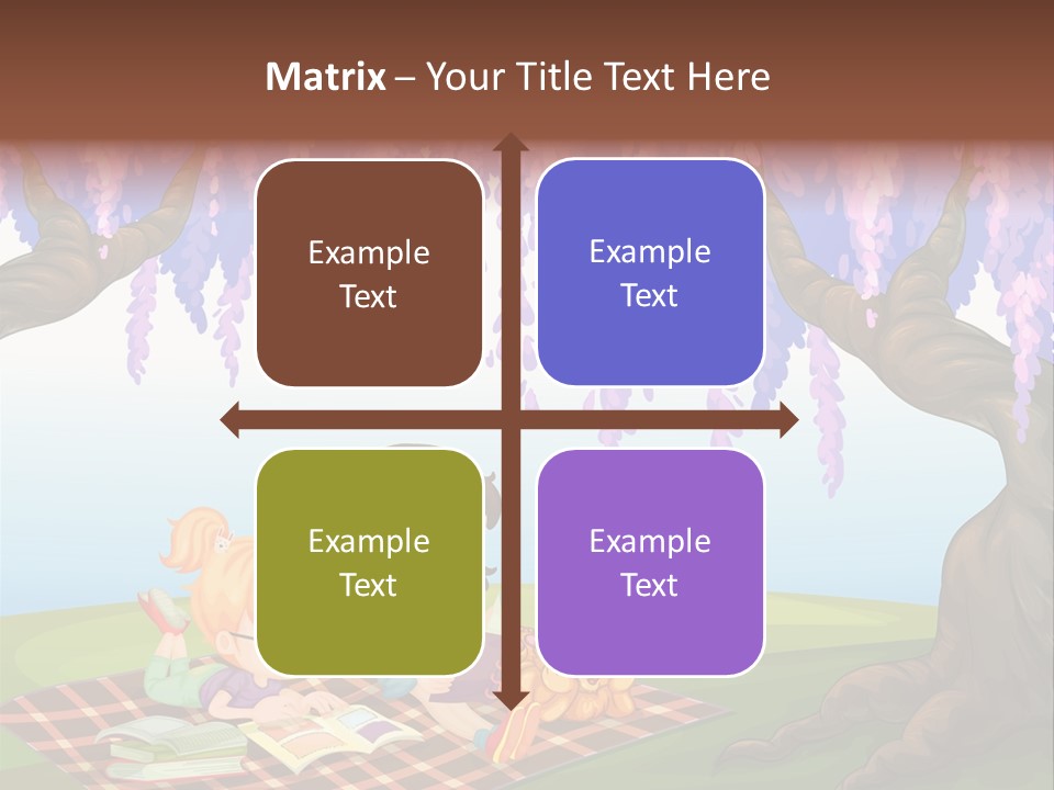 Scene Trees Drawing PowerPoint Template