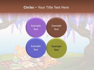 Scene Trees Drawing PowerPoint Template