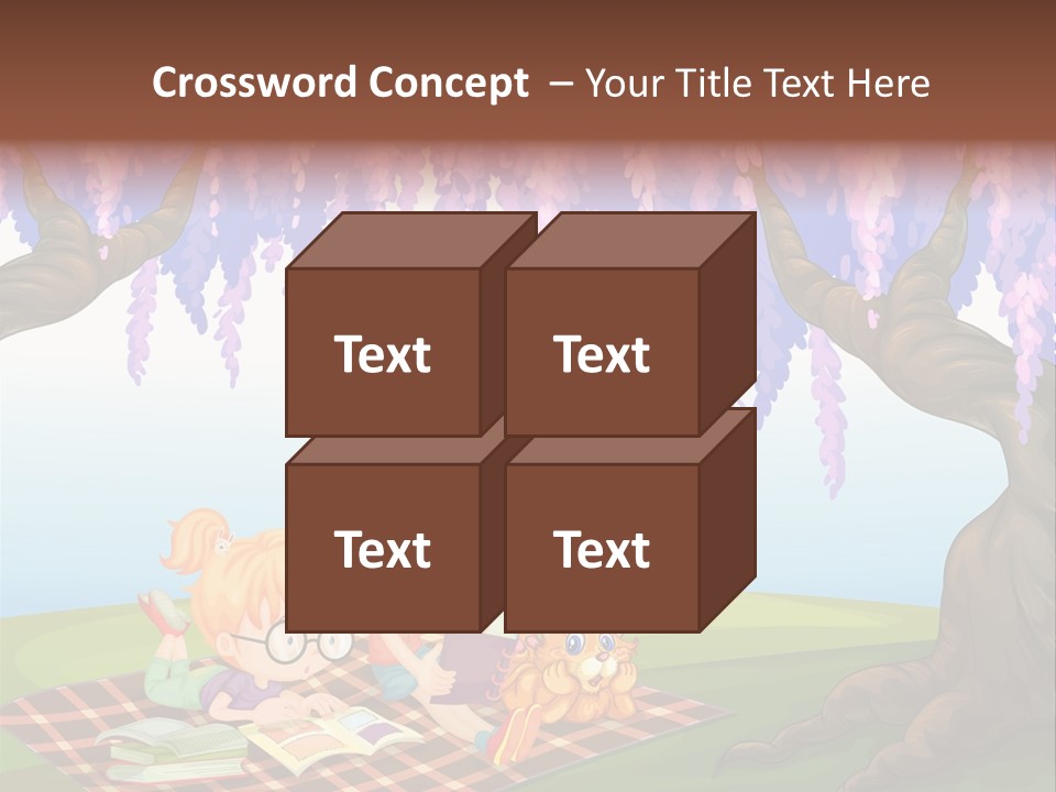 Scene Trees Drawing PowerPoint Template
